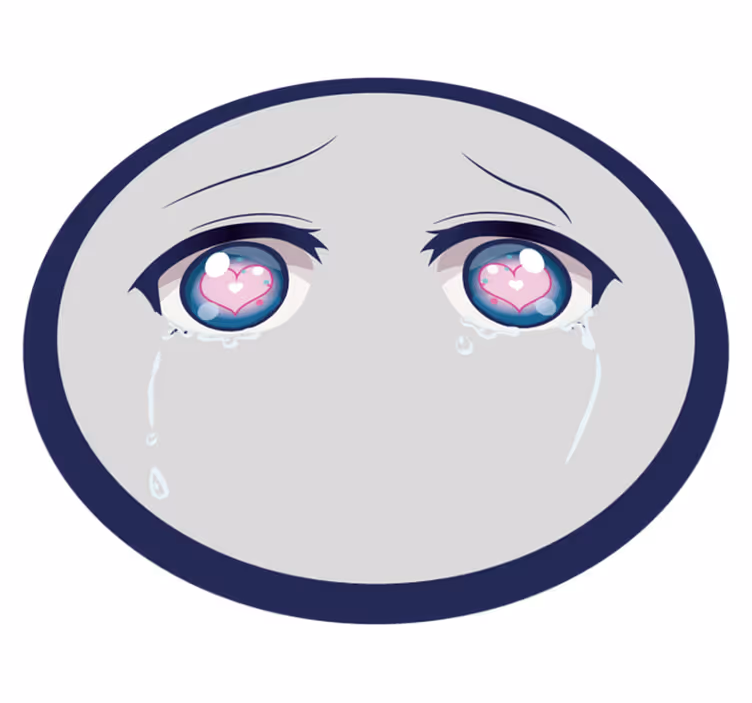 Vinylteppich kindlich weinendes anime-gesicht - TenStickers