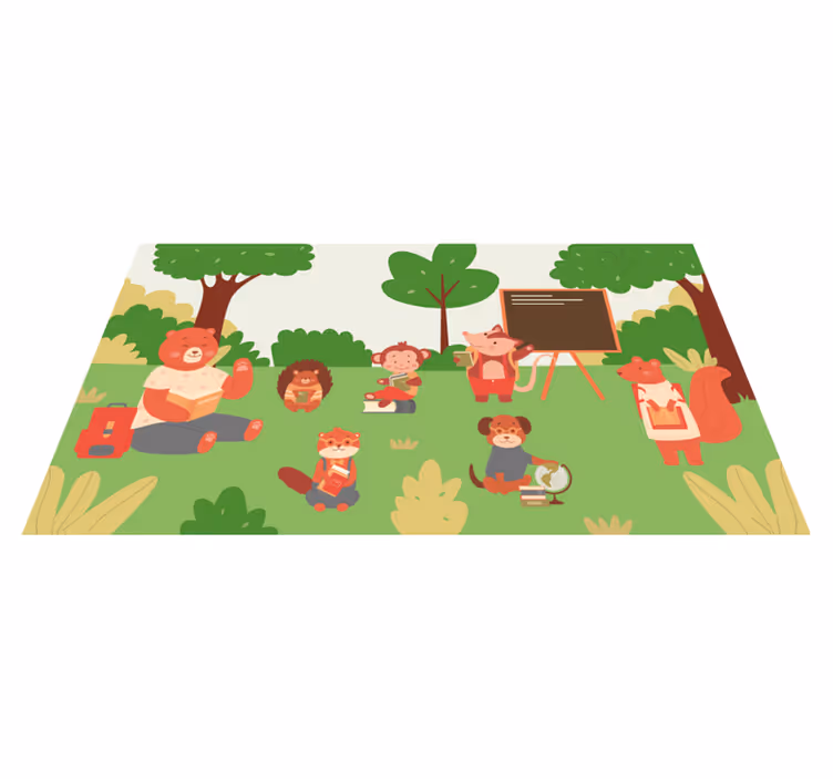 Vinyl Teppich Kinder dschungel-klassenzimmer - TenStickers