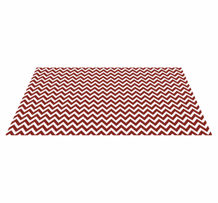 Vinyl Teppich geometrisch roter chevron-stil - TenStickers
