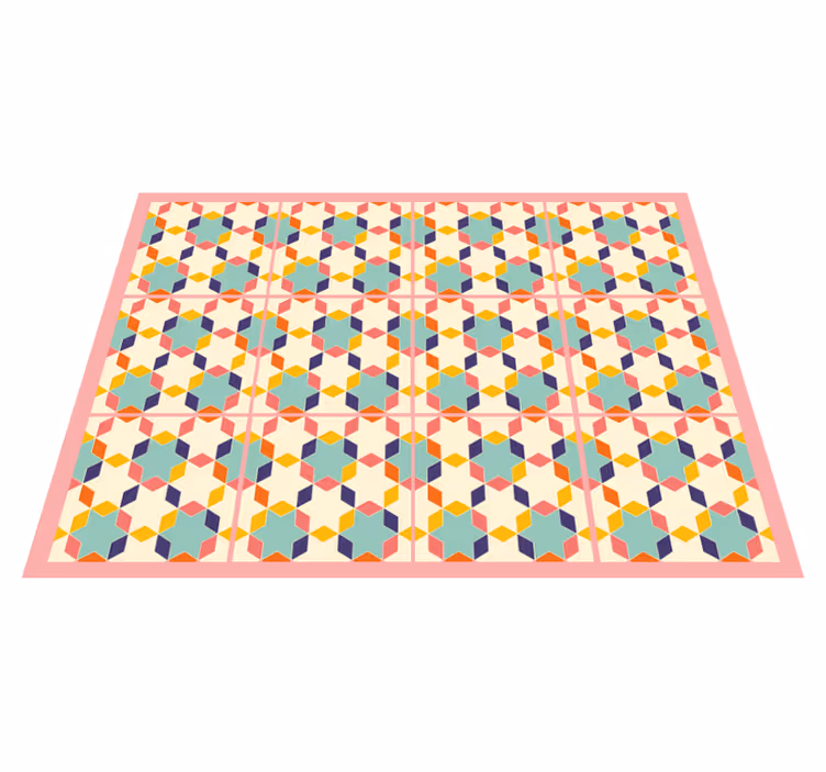Vinyl Teppich geometrisch bunte mosaik - TenStickers