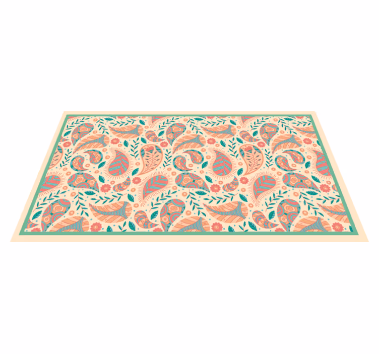 Vinyl Teppich Mandala paisley-musterfusion - TenStickers