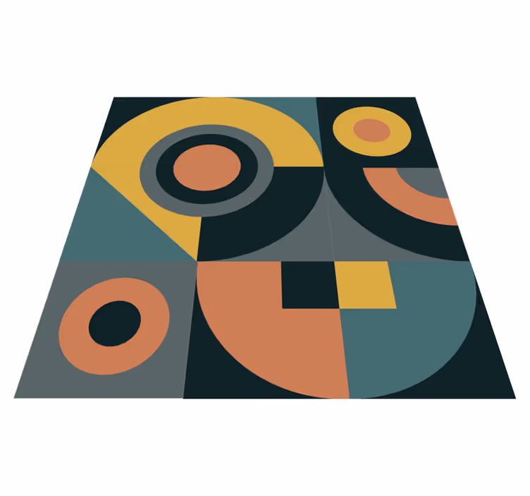Vinyl Teppich geometrisch komposition geometrischer formen - TenStickers