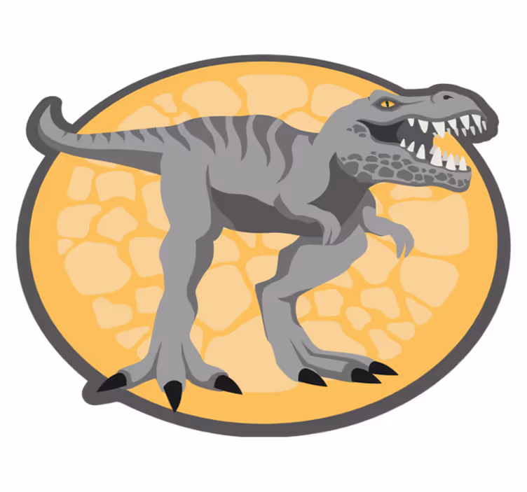 Vinyl Teppich Kinder dinosaurier-runddesign - TenStickers
