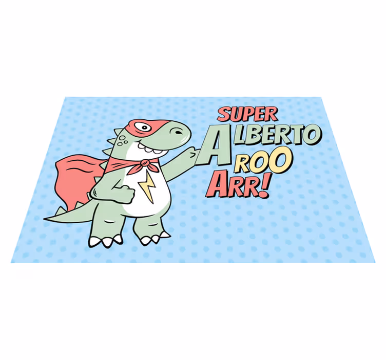 Vinylteppich kindlich superheld dinosaurier - TenStickers