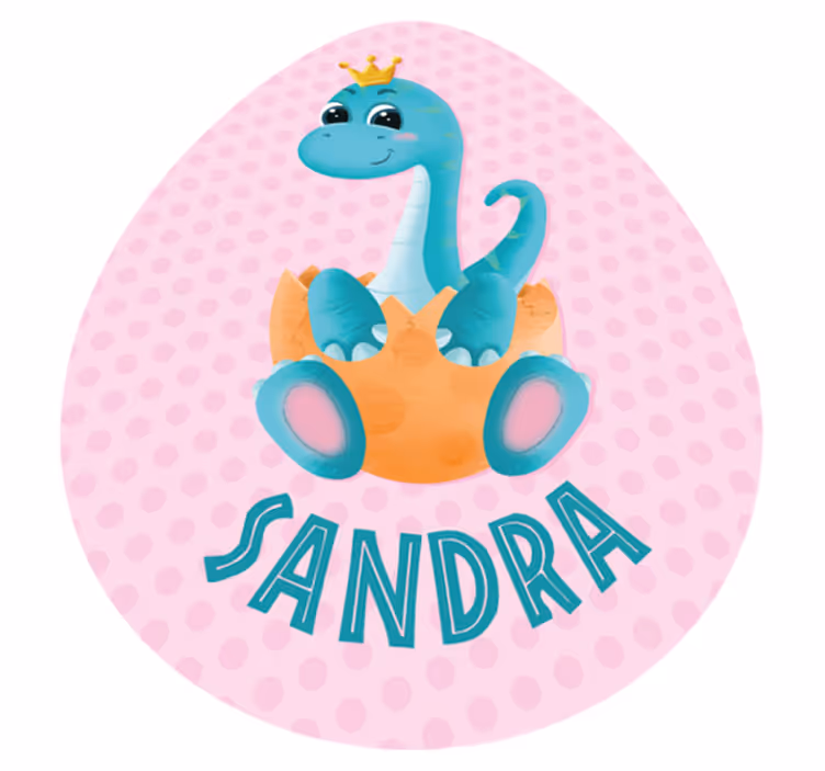 Vinyl teppich mit namen dinosaurier grafik - TenStickers