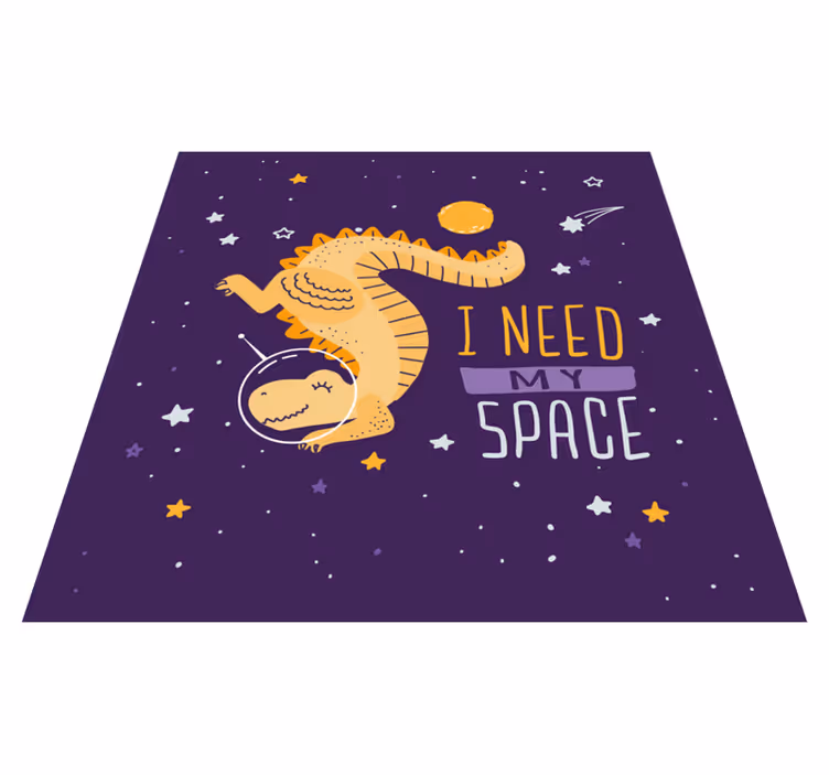 Vinylteppich kindlich weltraum-dinosaurier-abbildung - TenStickers