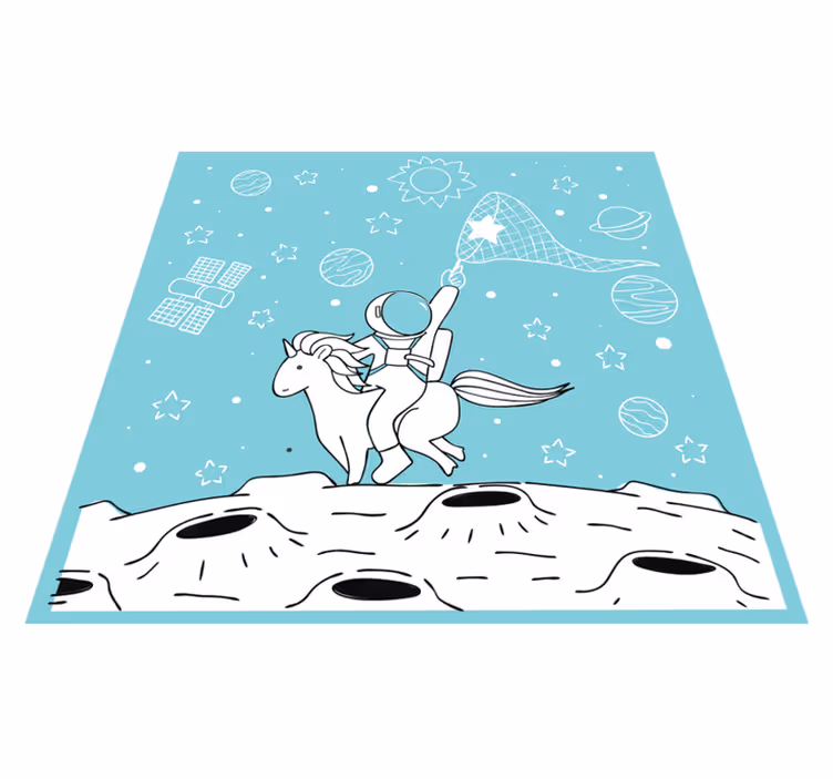 Vinyl Teppich Spiele weltraum-abenteuer-motiv - TenStickers
