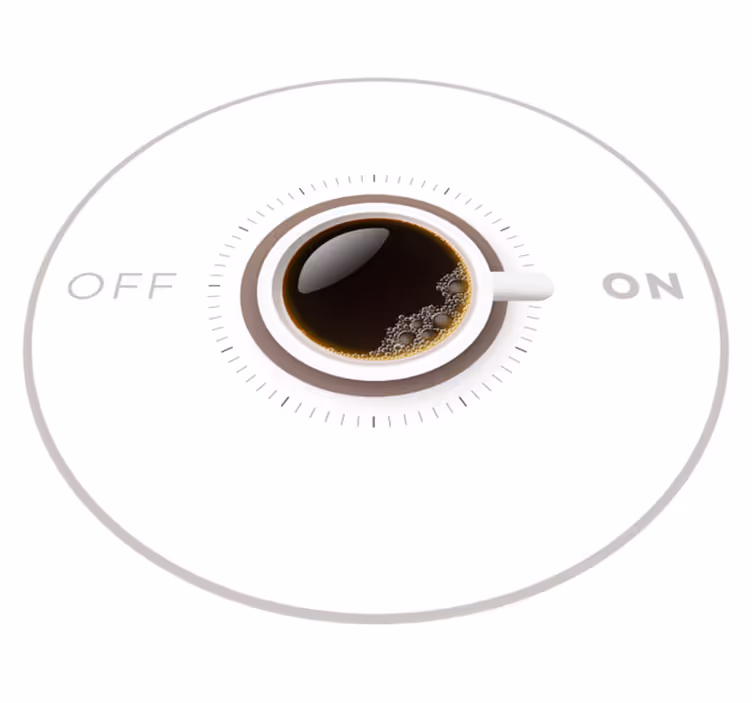 Vinyl Teppich Spruch koffein umschalten - TenStickers