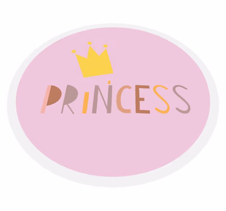 Vinyl Teppich Baby kreisförmige prinzessinnenkrone - TenStickers