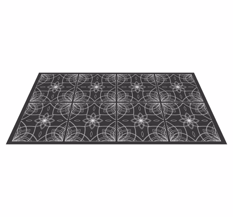 Vinyl Teppich Blumen blumenumriss - TenStickers