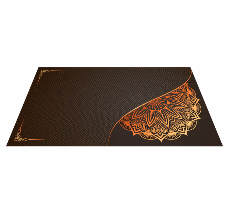Vinyl Teppich Mandala mandala-eckdesign - TenStickers