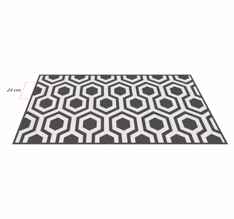Vinyl Teppich geometrisch sechseckige muster - TenStickers