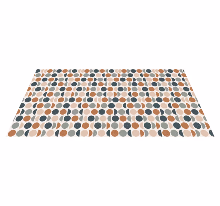 Vinyl Teppich geometrisch retro-punkte-muster - TenStickers