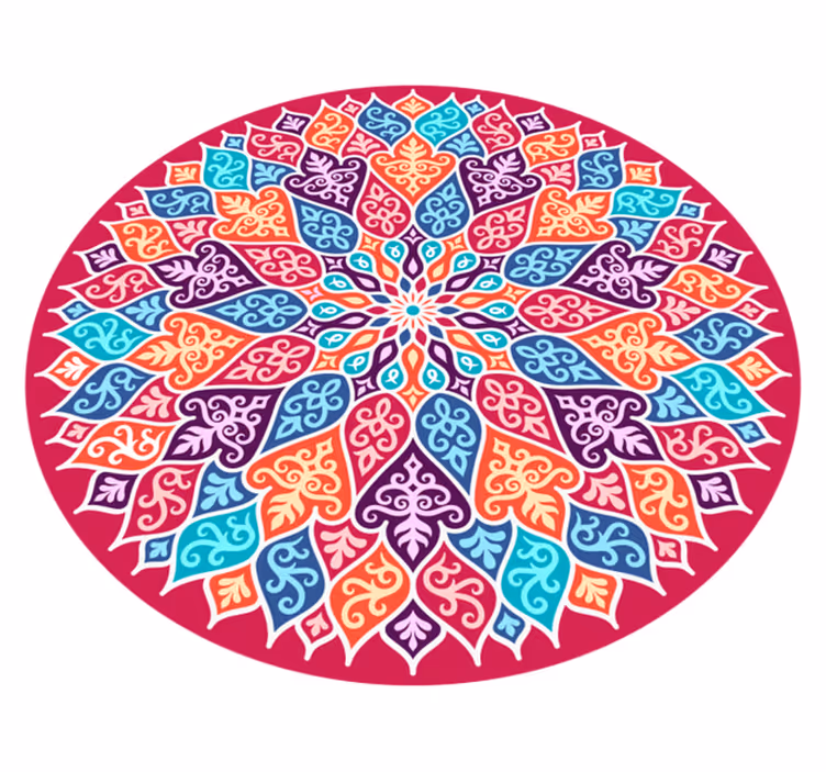 Vinyl Teppich Mandala buntes mandala motiv - TenStickers