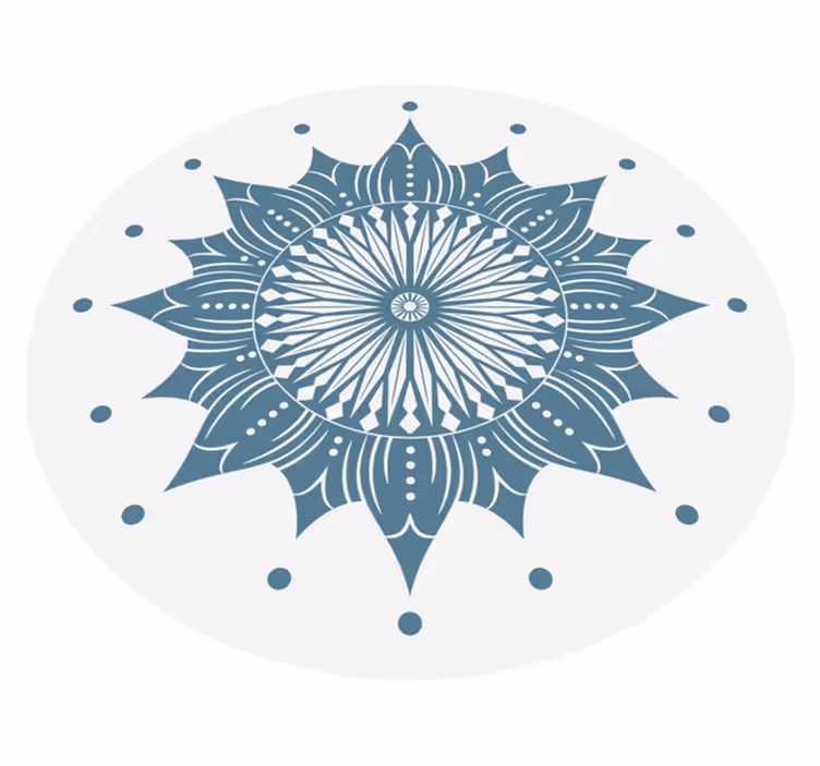 Vinyl Teppich Mandala kompliziertes blumenmandala - TenStickers