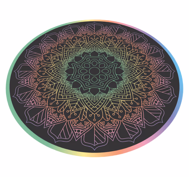 Vinyl Teppich Mandala mandala-meditation - TenStickers