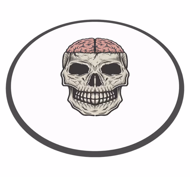 Vinyl Teppich Halloween freiliegende schädelskizze - TenStickers