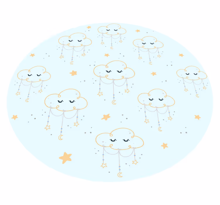Vinyl Teppich Baby verträumte wolkenlandschaft - TenStickers
