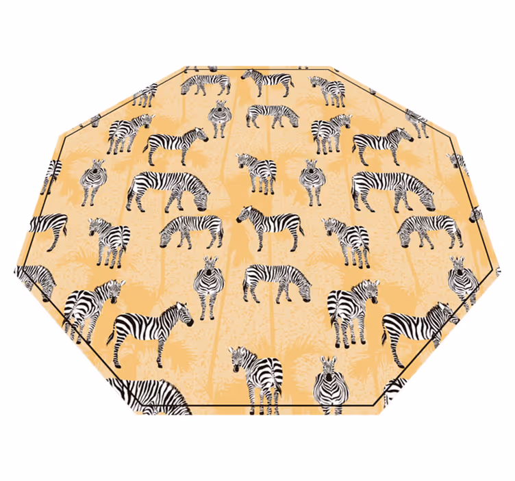 Vinylteppich Zebra Zebra und palmen - TenStickers