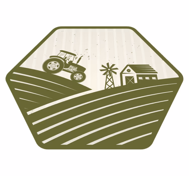 Vinyl Teppich Natur ländliche bauernhofszene - TenStickers