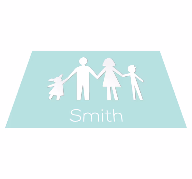 Vinylteppich mit Name Familienmitglieder mit Namen - TenStickers