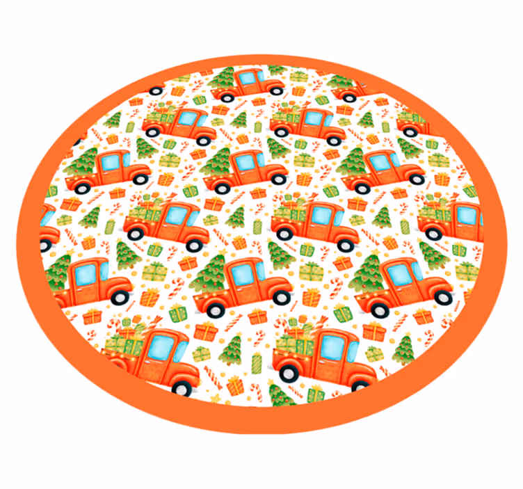 Vinylteppich kindlich spielerischer transportkreis - TenStickers