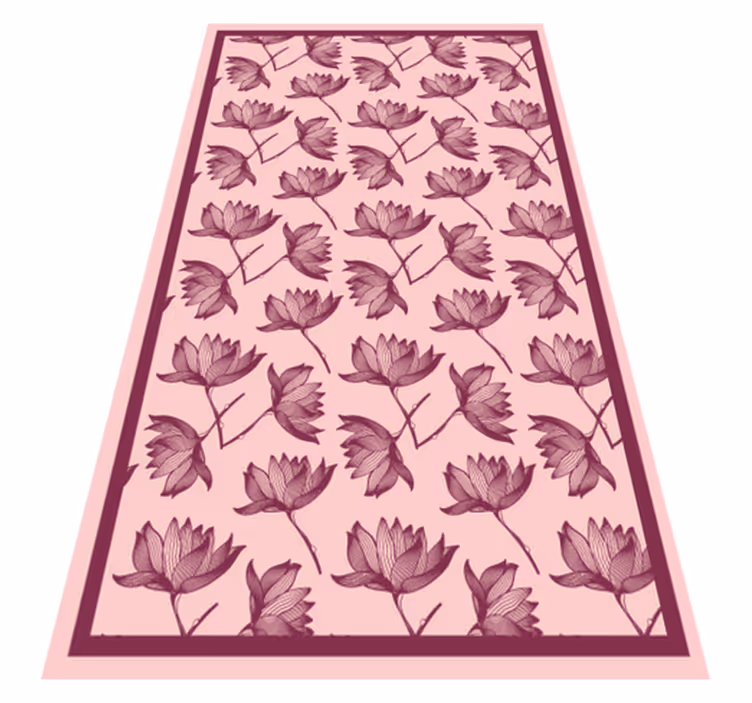 Vinyl Teppich Blumen blumenmusterdekor - TenStickers