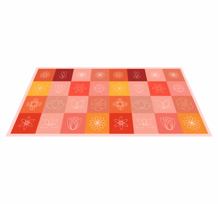 Vinyl Teppich Blumen blumen-farbverlaufspalette - TenStickers