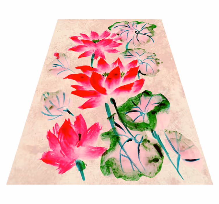 Vinyl Teppich Blumen elegante blumenblüten - TenStickers