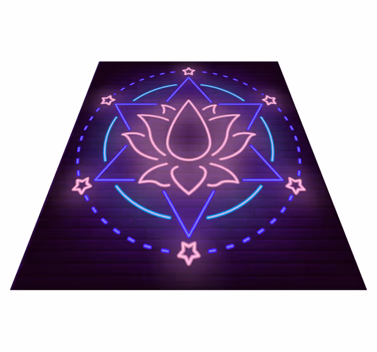 Vinyl Teppich Mandala neon-mandala-muster - TenStickers