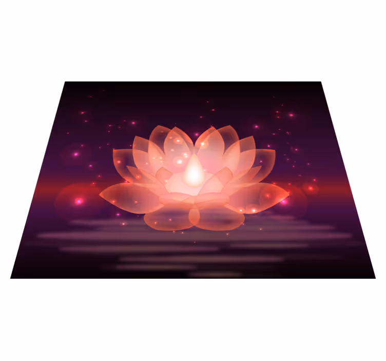 Vinyl Teppich Mandala kosmisches lotusdesign - TenStickers