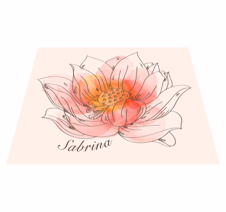 Vinyl Teppich mit Namen anpassbarer lotus - TenStickers
