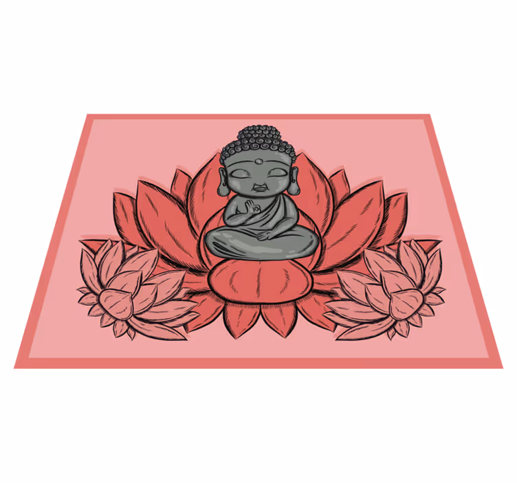 Vinyl Teppich Mandala meditatives buddha-kunstwerk - TenStickers