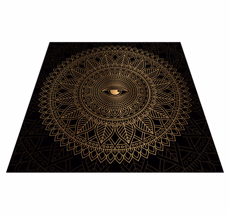 Vinyl Teppich Mandala mandala-augen-mittelstück - TenStickers