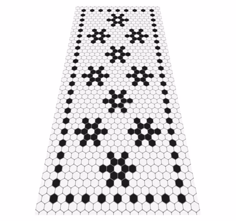 Vinyl Teppich Fliesenoptik mosaik sechsecke - TenStickers