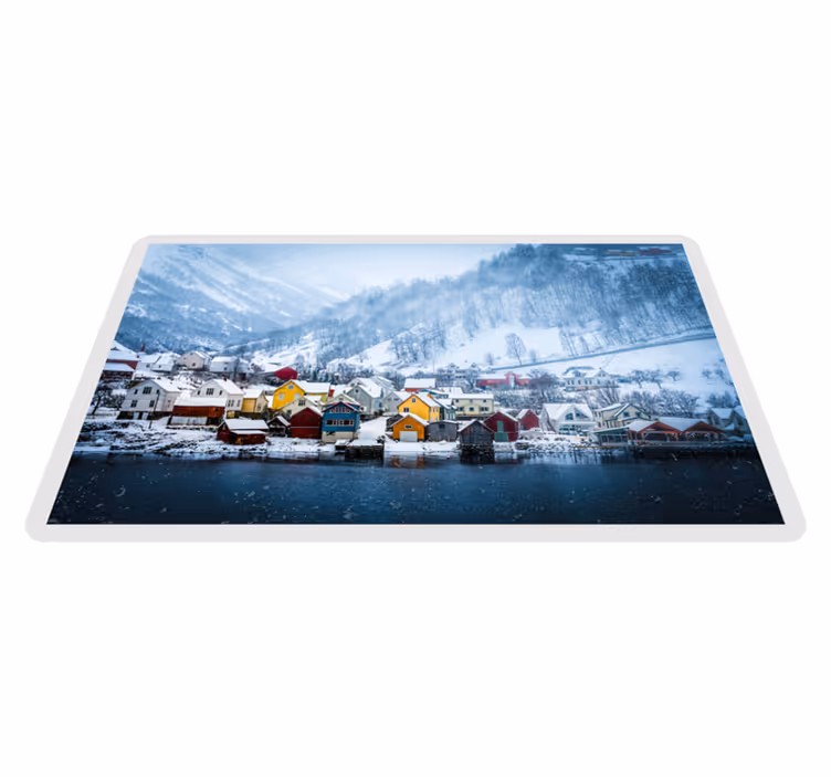 Vinyl Teppich Natur malerisches winterdorf - TenStickers