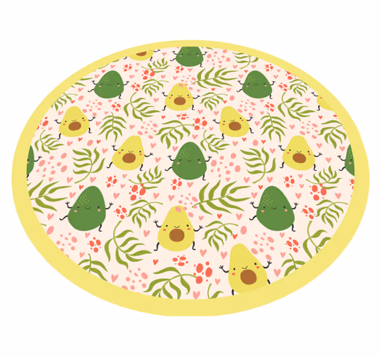 Vinylteppich kindlich avocado-spaßmuster - TenStickers