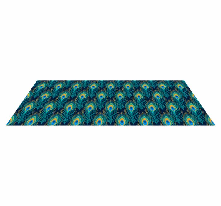 Vinylteppich Animal Print Pfauenfeder - TenStickers