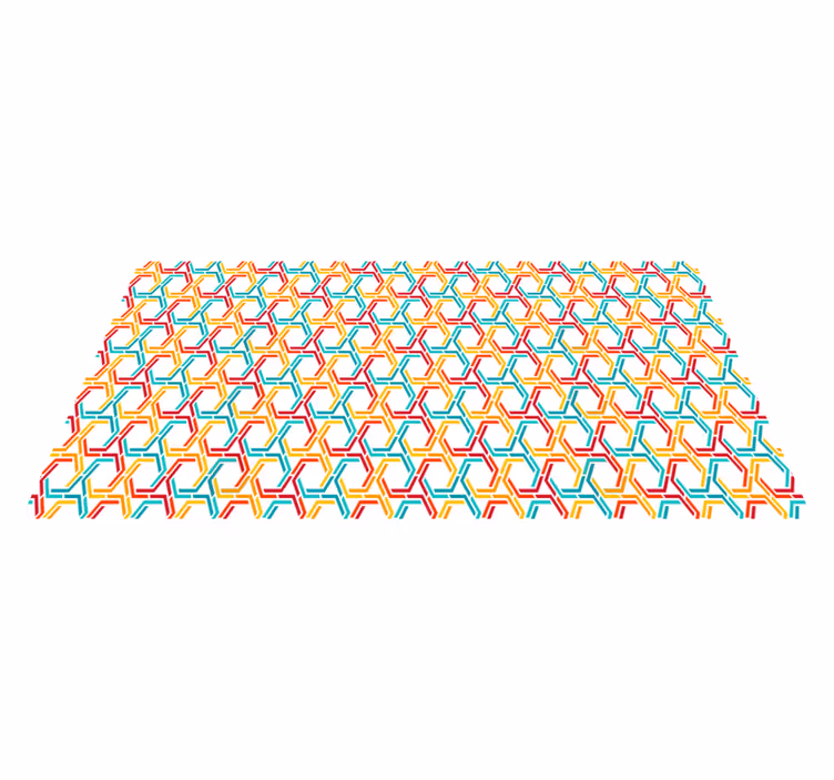 Vinyl Teppich geometrisch ineinandergreifendes muster - TenStickers