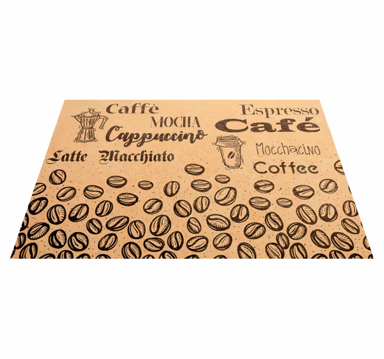 Vinyl Teppich Spruch koffein inspiriertes thema - TenStickers