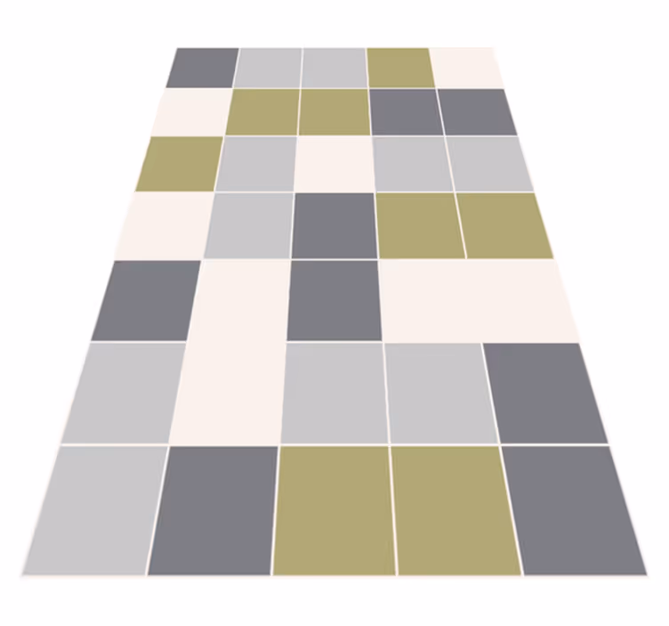 Vinyl Teppich Fliesenoptik geometrisches fliesendesign - TenStickers