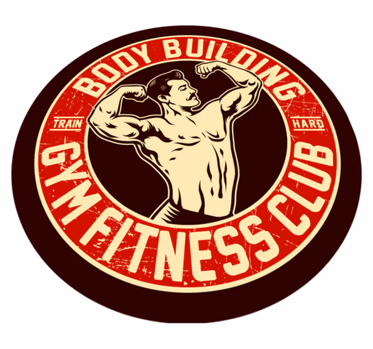 Vinyl Teppich Jugendzimmer emblem des fitnessclubs - TenStickers