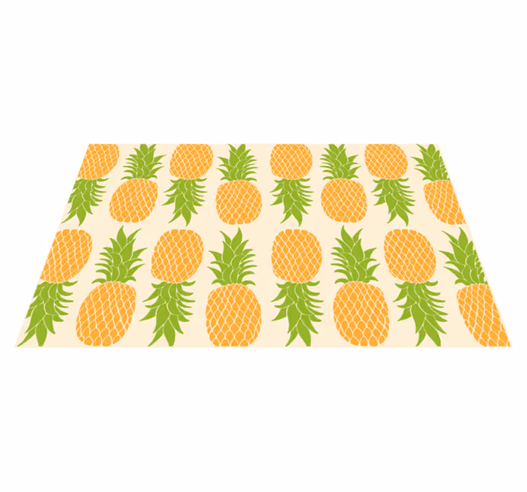 Vinyl Teppich Blumen ananas-muster - TenStickers