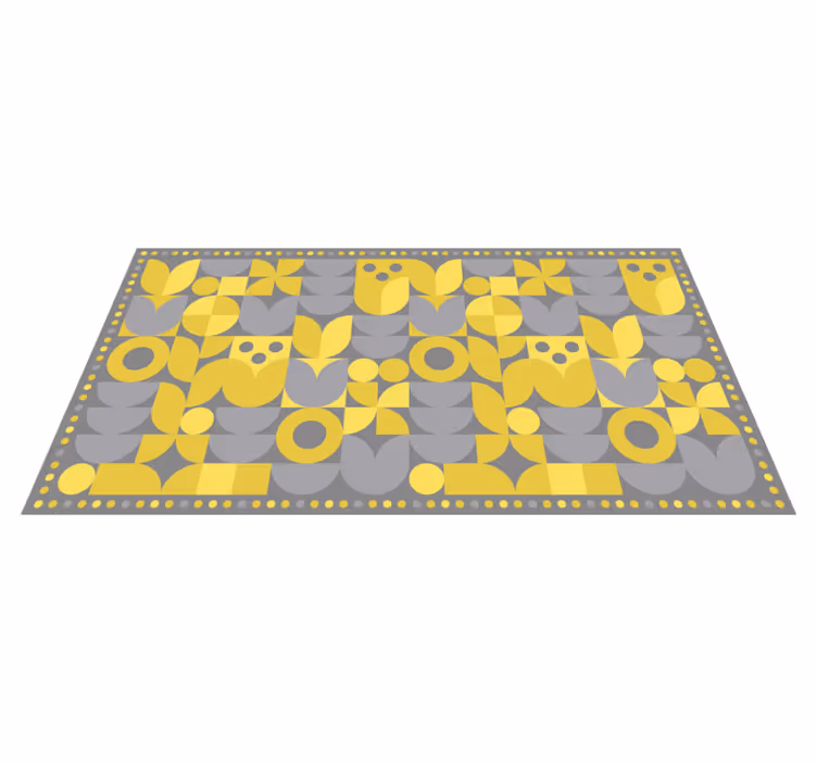 Vinyl Teppich geometrisch gelbes geometrisches muster - TenStickers