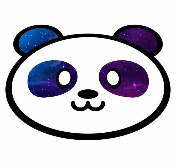 Vinyl Teppich Kinder galaktisches pandagesicht - TenStickers