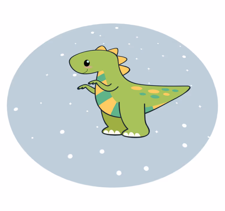 Vinyl Teppich Kinder dinosaurier schuhe - TenStickers
