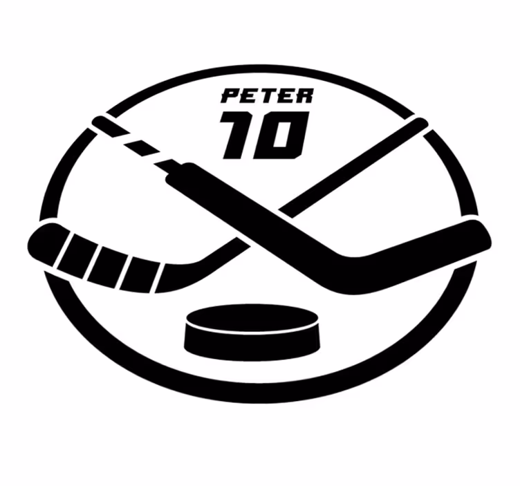 Vinylteppich mit Name Personalisierter eishockeytext - TenStickers