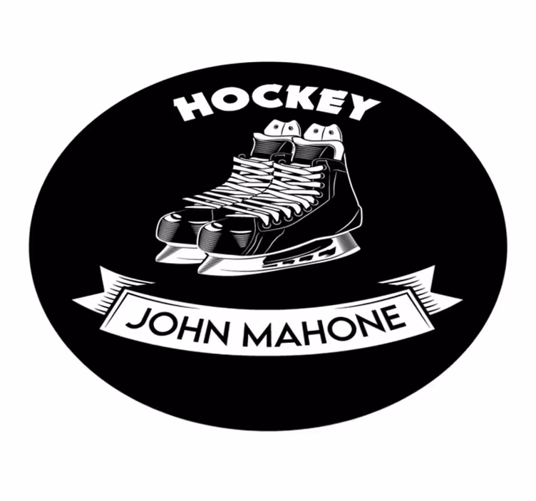 Vinyl Teppich mit Namen individuelles hockey-dekor - TenStickers