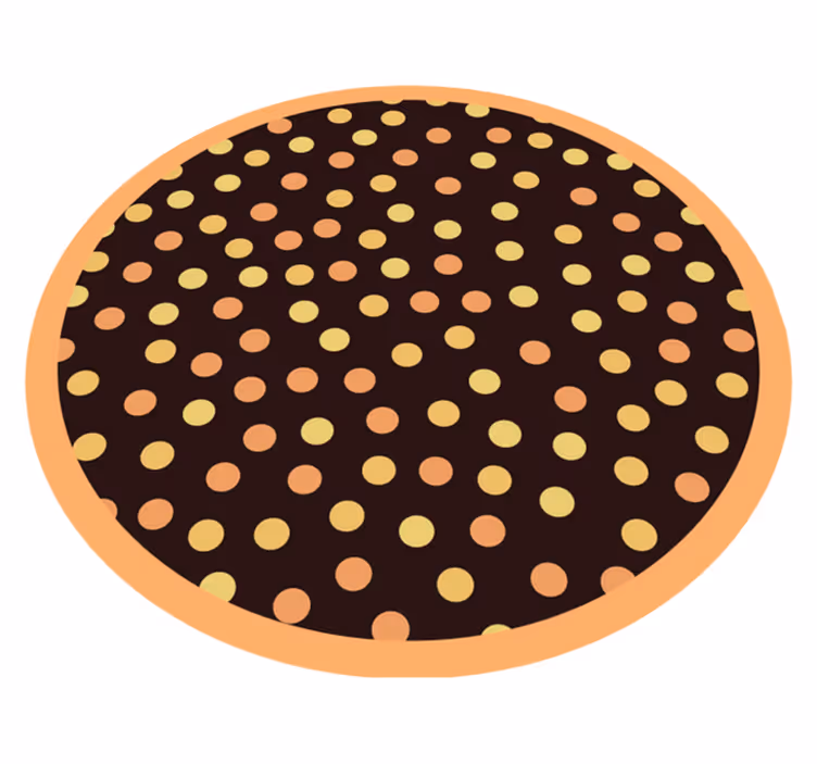 Vinyl Teppich gestreift gepunkteter kreis - TenStickers