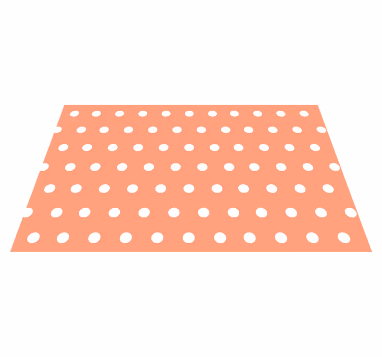 Vinyl Teppich Schlafzimmer pfirsichfarbene tupfen - TenStickers